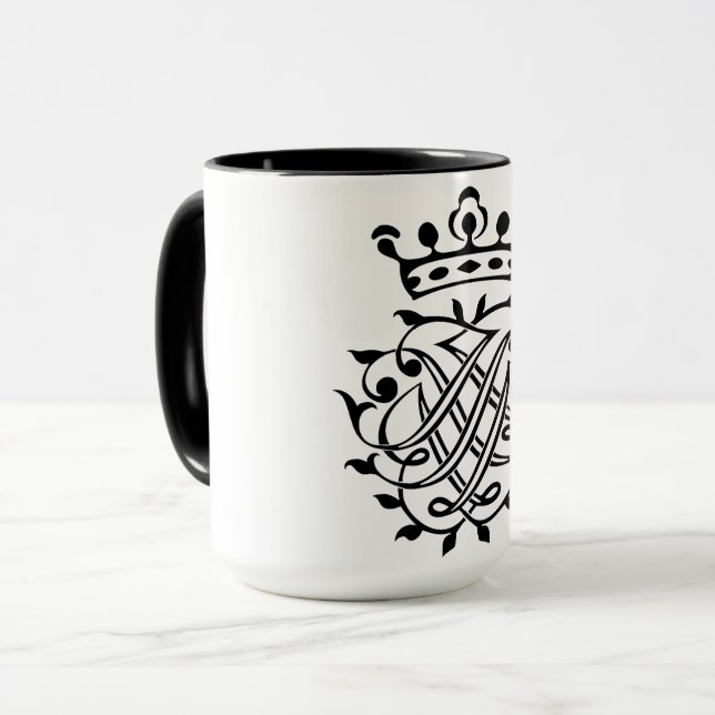 Johann Sebastian Bach Seal Crest Monogram Insignia Mug (Front Left)