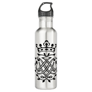 Johann Sebastian Bach Seal Crest Monogram Insignia Stainless Steel Water Bottle