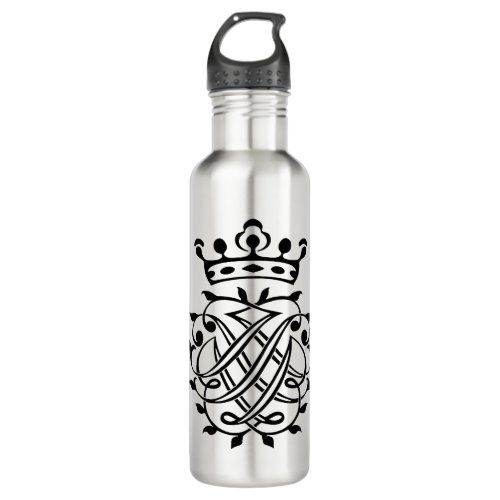 Johann Sebastian Bach Seal Crest Monogram Insignia Stainless Steel Water Bottle