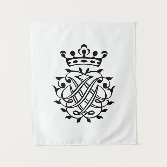 Johann Sebastian Bach Seal Crest Monogram Insignia Tapestry (Front)