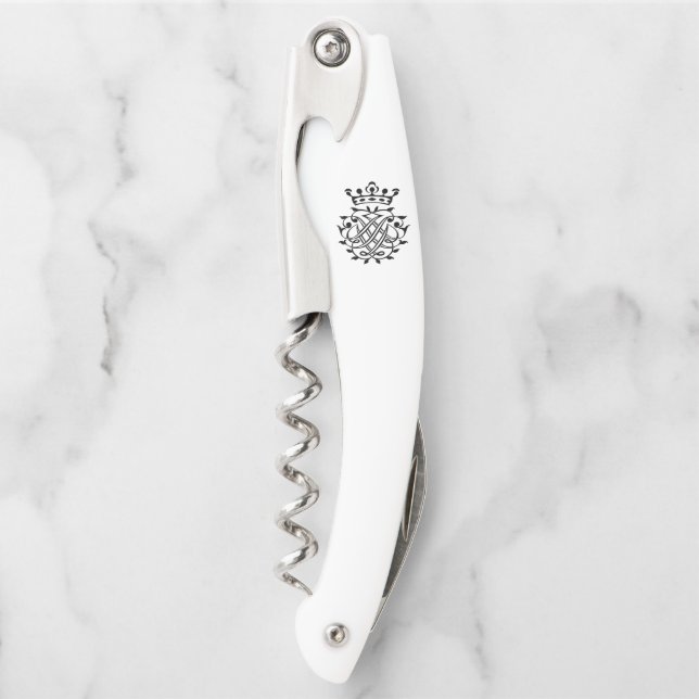 Johann Sebastian Bach Seal Crest Monogram Insignia Waiter's Corkscrew (Front)