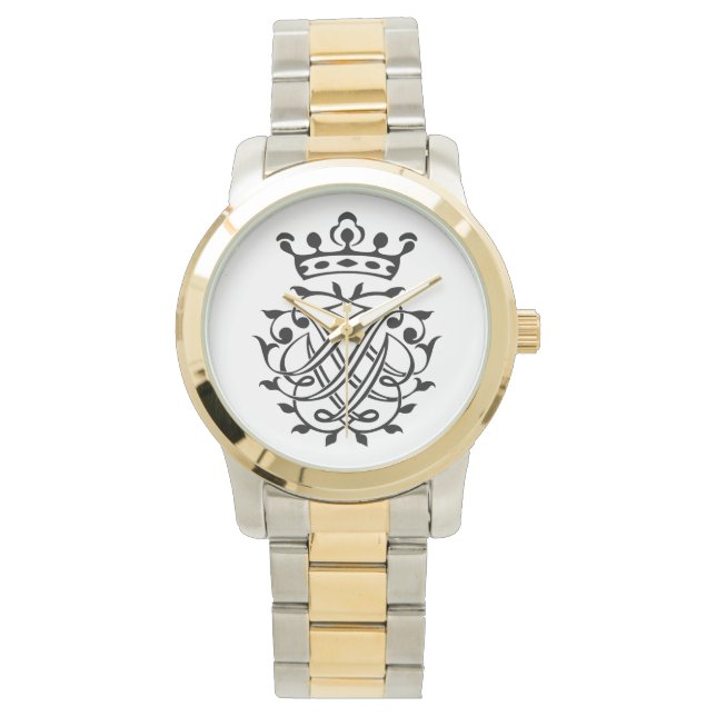 Johann Sebastian Bach Seal Crest Monogram Insignia Watch (Front)
