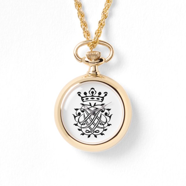 Johann Sebastian Bach Seal Crest Monogram Insignia Watch (Front)