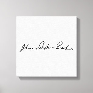 Johann Sebastian Bach signature Canvas Print