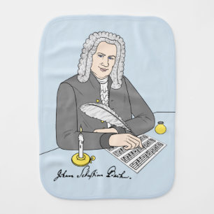 Johann Sebastian Bach Signed Baby Burp Cloth
