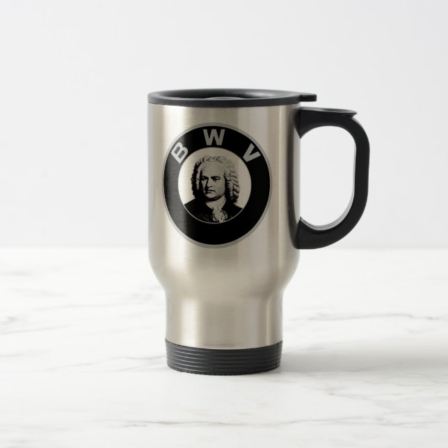 Johann Sebastian Bach Travel Mug (Right)