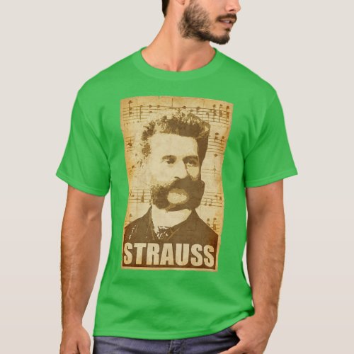 Johann Strauss II musical notes 1 T_Shirt