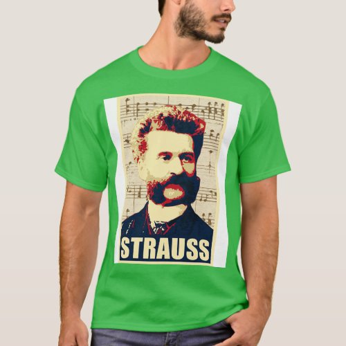 Johann Strauss II musical notes T_Shirt