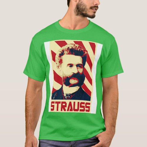 Johann Strauss II Retro Propaganda T_Shirt