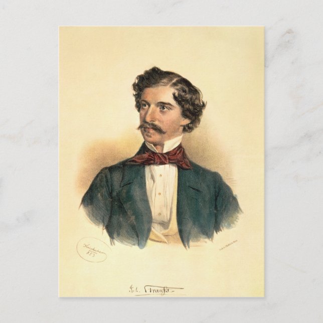 Johann Strauss the Elder Postcard (Front)