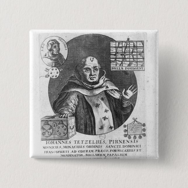 Johann Tetzel Pinback Button (Front)