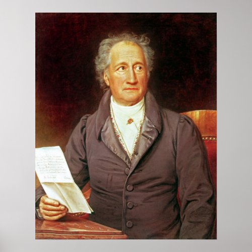 Johann Wolfgang von Goethe  1828 Poster