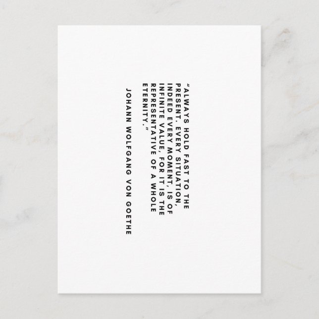 Johann Wolfgang Von Goethe Postcard (Front)