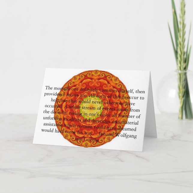 Johann Wolfgang von Goethe QUOTATION Card (Front)
