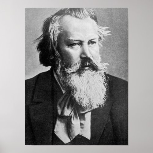 Johannes Brahms 1879 Poster