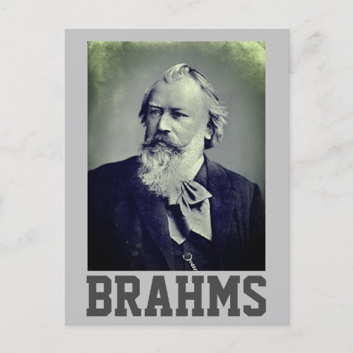 Johannes Brahms 1889 Postcard
