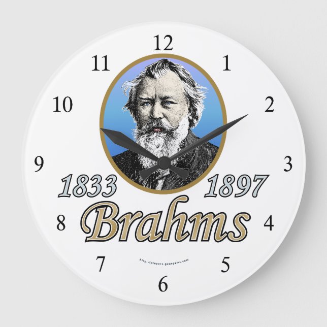 Johannes Brahms Large Clock (Front)