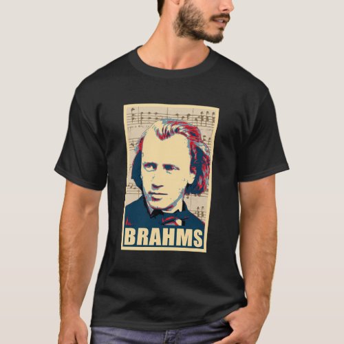 Johannes Brahms Musical Notes T_Shirt