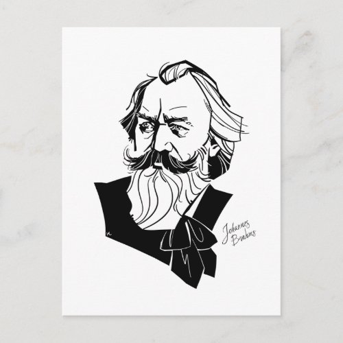 Johannes Brahms Postcard