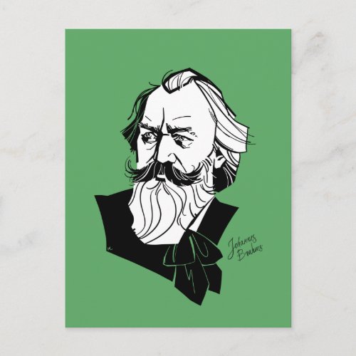 Johannes Brahms Postcard