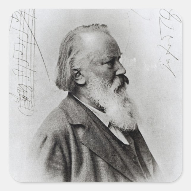Johannes Brahms Square Sticker (Front)