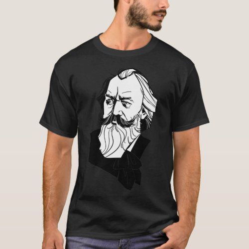 Johannes Brahms Sticker T_Shirt