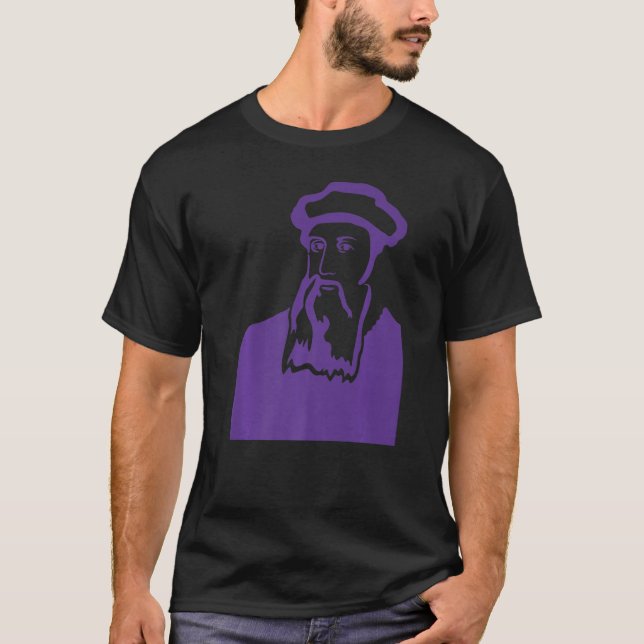 Johannes Gutenberg Printing Press Book Reading Pre T-Shirt (Front)