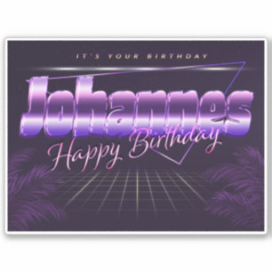 Johannes name first name retro sticker birthday