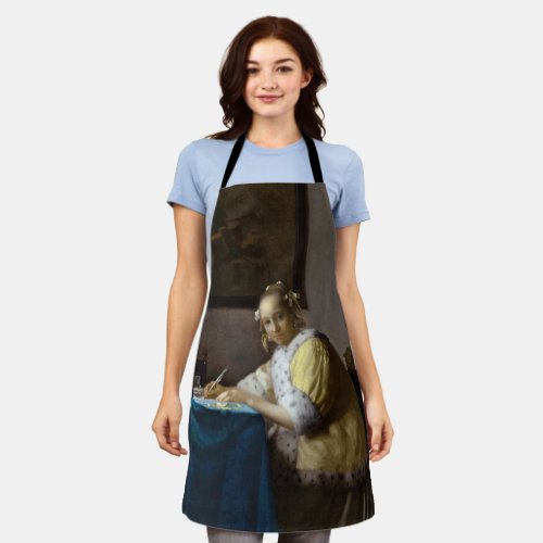 Johannes Vermeer _ A Lady writing a Letter Apron