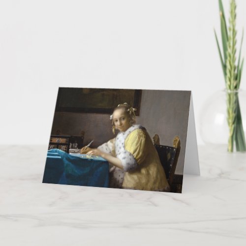 Johannes Vermeer _ A Lady writing a Letter Card