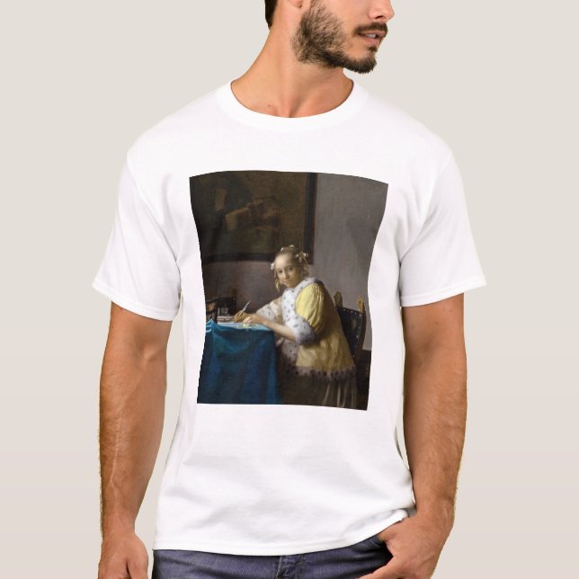 Johannes Vermeer - A Lady writing a Letter T-Shirt (Front)