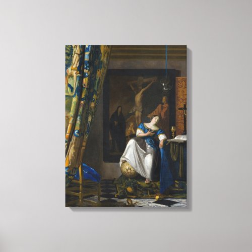 Johannes Vermeer _ Allegory of Faith Canvas Print