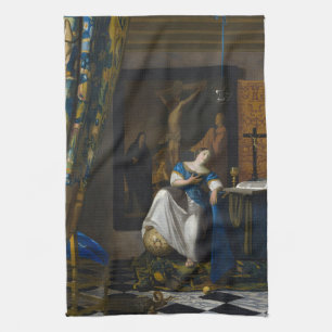 Johannes Vermeer - Allegory of Faith Kitchen Towel