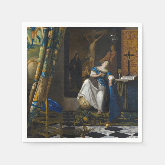 Johannes Vermeer - Allegory of Faith Napkins (Front)