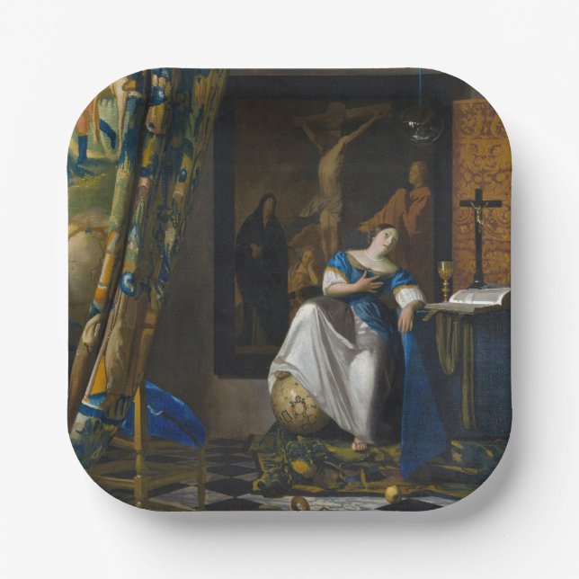 Johannes Vermeer - Allegory of Faith Paper Plates (Front)