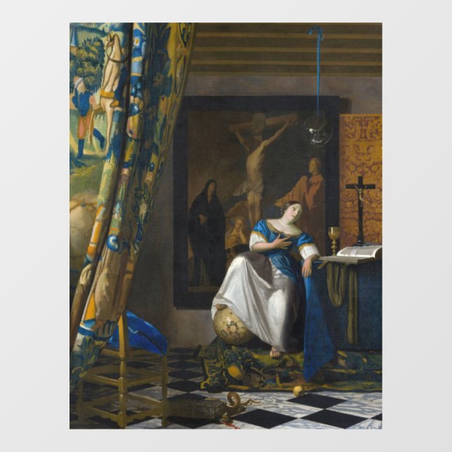 Johannes Vermeer - Allegory of Faith Window Cling (Sheet)