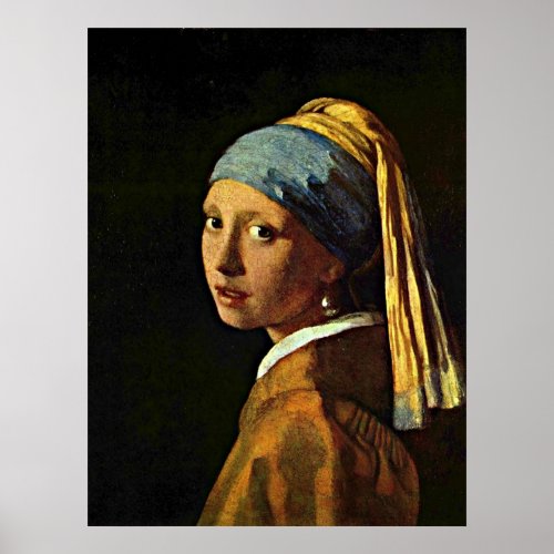 Johannes Vermeer art _ Girl with a Pearl Earring Poster