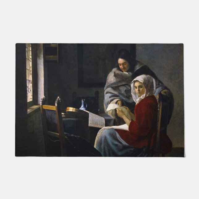 Johannes Vermeer - Girl Interrupted at Her Music Doormat (Front)