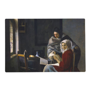 Johannes Vermeer - Girl Interrupted at Her Music Placemat