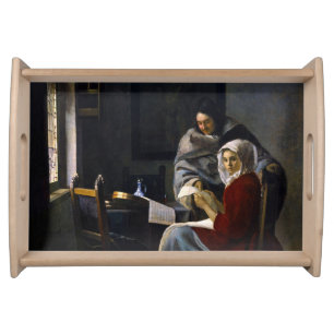 Johannes Vermeer - Girl Interrupted at Her Music Serving Tray