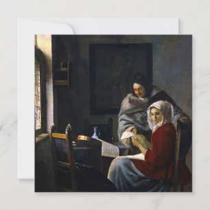 Johannes Vermeer - Girl Interrupted at Her Music Thank You Card