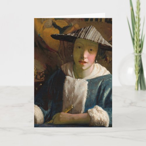 Johannes Vermeer _ Girl with a Flute Card