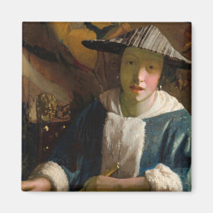 Johannes Vermeer - Girl with a Flute Magnet
