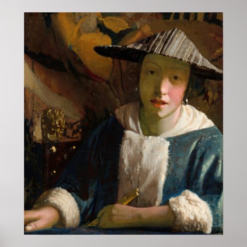 Johannes Vermeer _ Girl with a Flute Poster