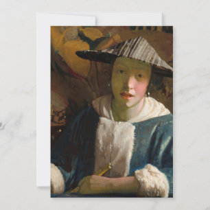 Johannes Vermeer - Girl with a Flute Thank You Card