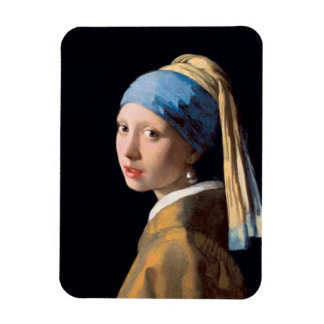 JOHANNES VERMEER - Girl with a pearl earring 1665 Magnet