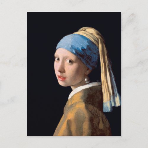 JOHANNES VERMEER _ Girl with a pearl earring 1665 Postcard