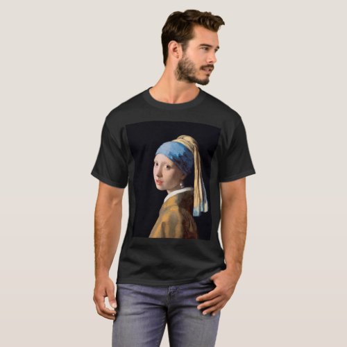 JOHANNES VERMEER _ Girl with a pearl earring 1665 T_Shirt