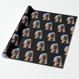 JOHANNES VERMEER - Girl with a pearl earring 1665 Wrapping Paper