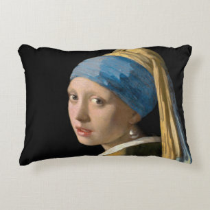 Johannes Vermeer - Girl with a Pearl Earring Accent Pillow